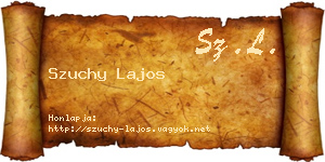 Szuchy Lajos névjegykártya